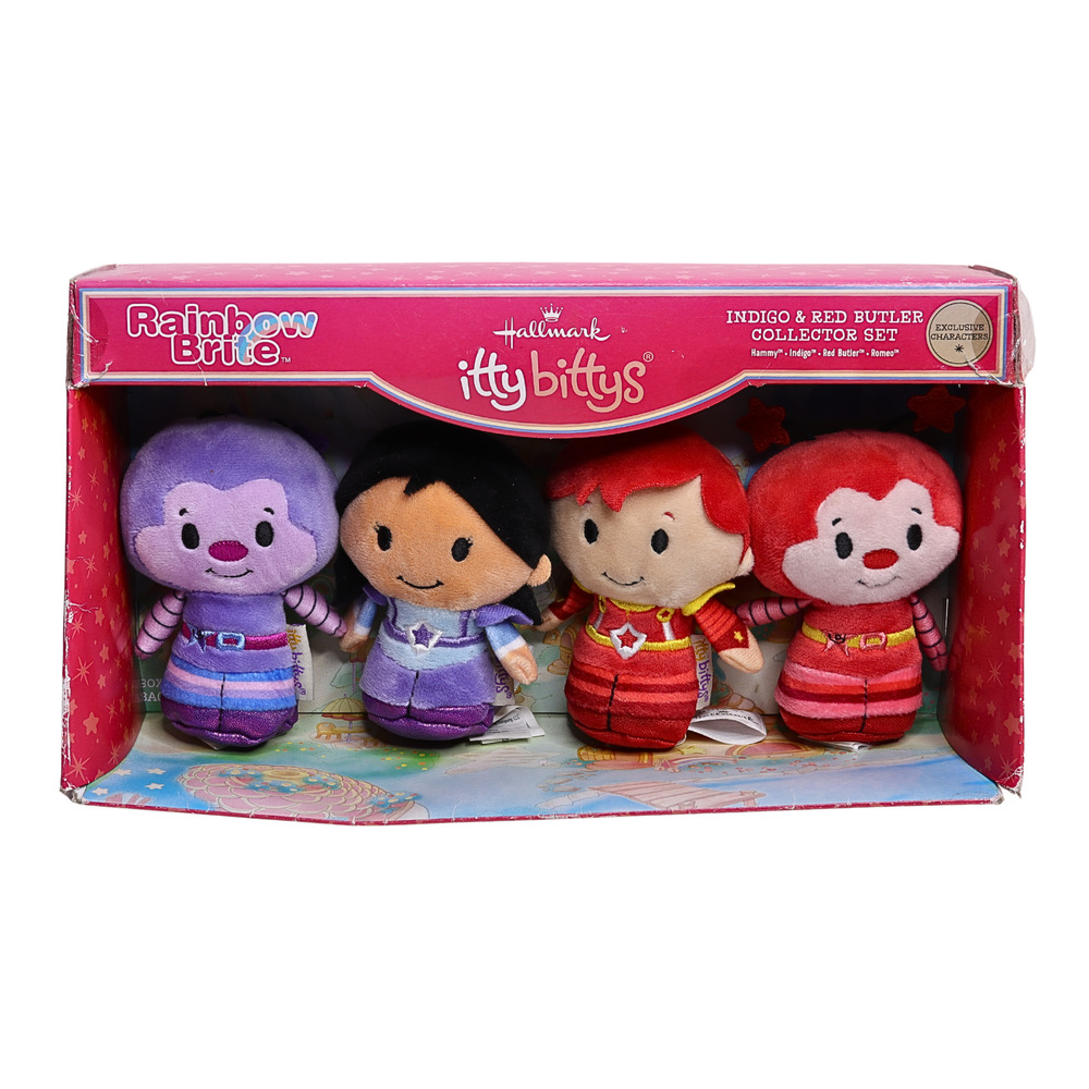 Hallmark Itty Bittys Rainbow Brite 4 Pc Plush Set Red Butler Indigo Hammy Rome